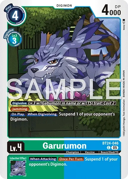 BT24-046 Garurumon, Common