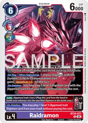 BT24-071 Raidramon, Rare