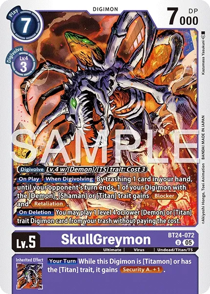 BT24-072 SkullGreymon, Uncommon