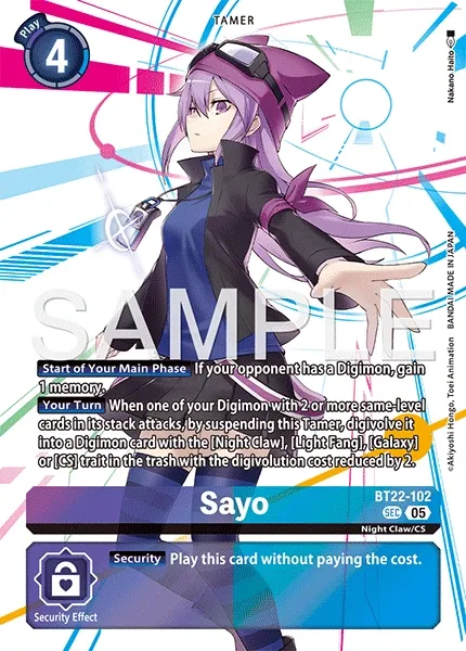 BT22-102 Sayo, Secret Rare