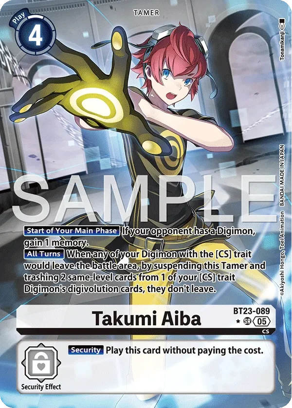 BT23-089 Takumi Aiba, Super Rare, AA