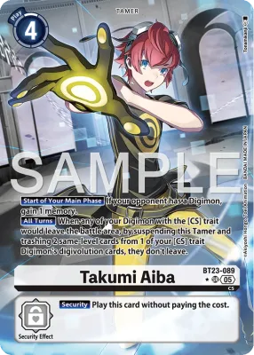 BT23-089 Takumi Aiba, Super Rare, AA