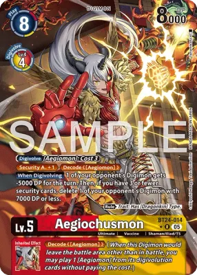 BT24-014 Aegiochusmon, Rare, Alternative Art