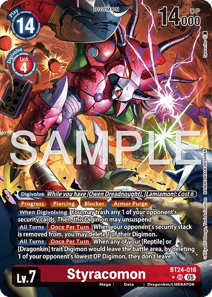 BT24-018 Styracomon, Super Rare, Alternative Art