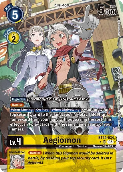 BT24-034 Aegiomon, Super Rare, Alternative Art