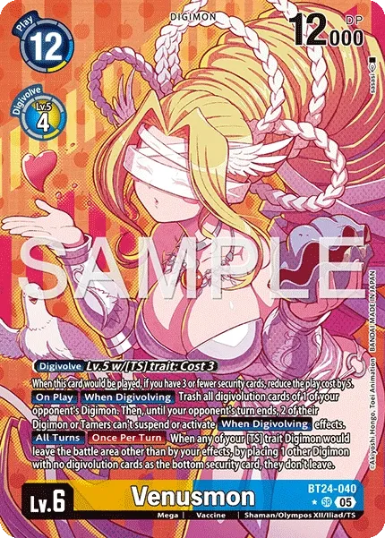 BT24-040 Venusmon, Super Rare, Alternative Art