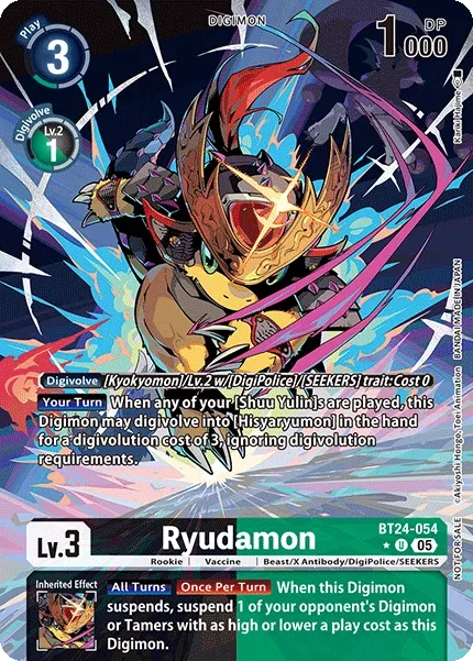 BT24-054 Ryudamon, Uncommon, Box Topper