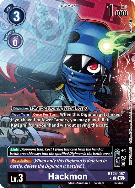 BT24-067 Hackmon, Uncommon, Box Topper