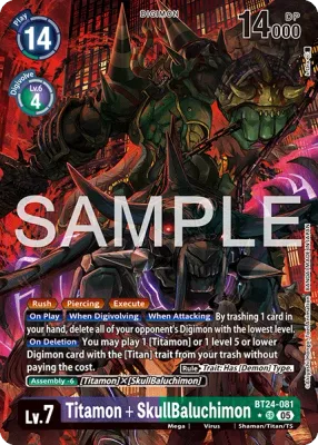 BT24-081 Titamon + SkullBaluchimon, Super Rare, Alternative Art