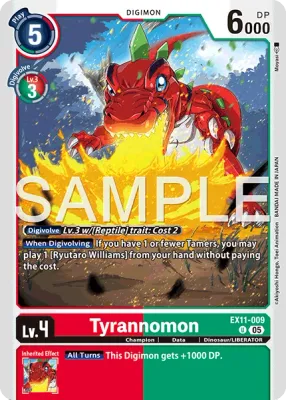 EX11-009 Tyrannomon, Uncommon