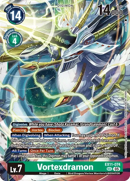EX11-074 Vortexdramon, Secret Rare