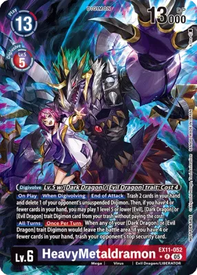 EX11-052 HeavyMetaldramon, Rare, Box Topper