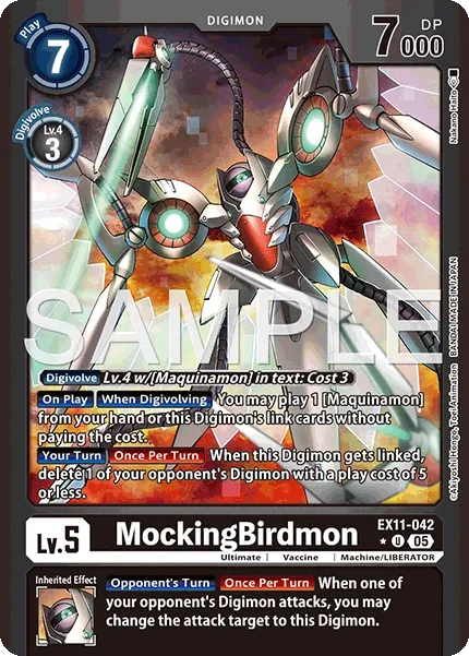 EX11-042 MockingBirdmon, Limited Uncommon