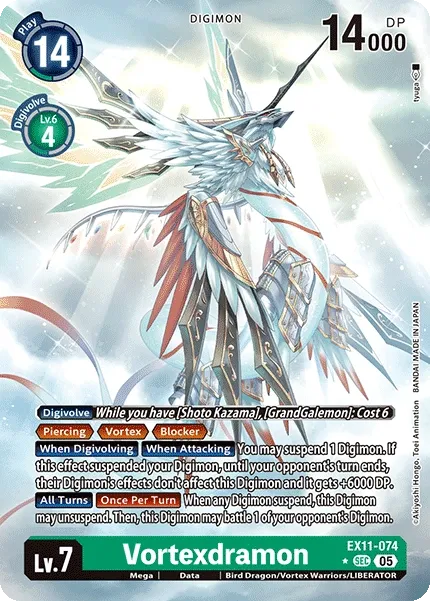 EX11-074 Vortexdramon, Secret Rare, AA