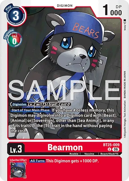 BT25-009 Bearmon, Uncommon