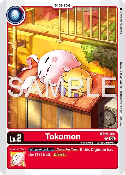 BT25-001 Tokomon, Common