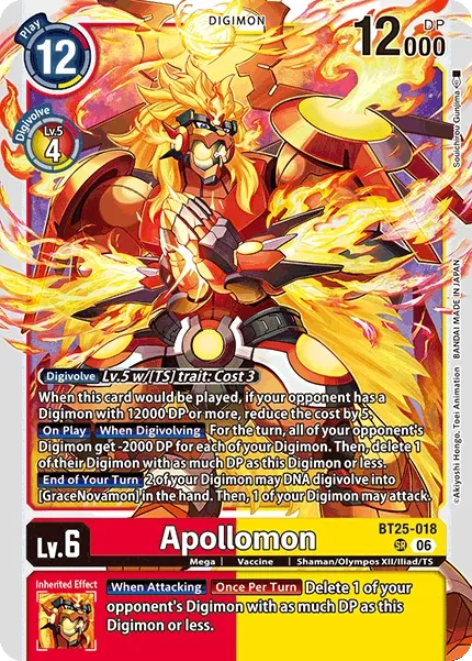 BT25-018 Apollomon, Super Rare
