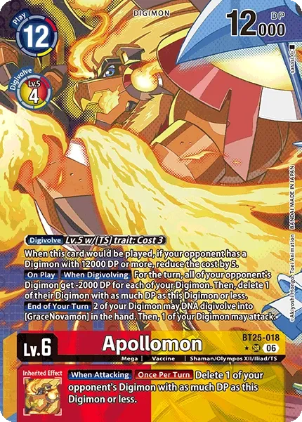 BT25-018 Apollomon, Super Rare, AA