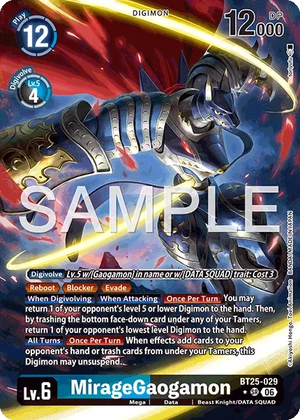 BT25-029 MirageGaogamon, Super Rare, AA