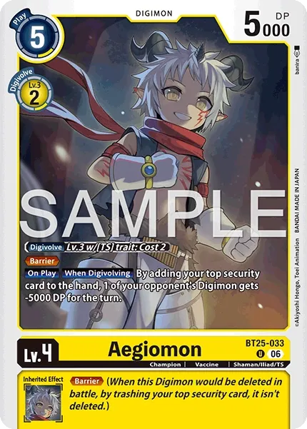BT25-033 Aegiomon, Uncommon