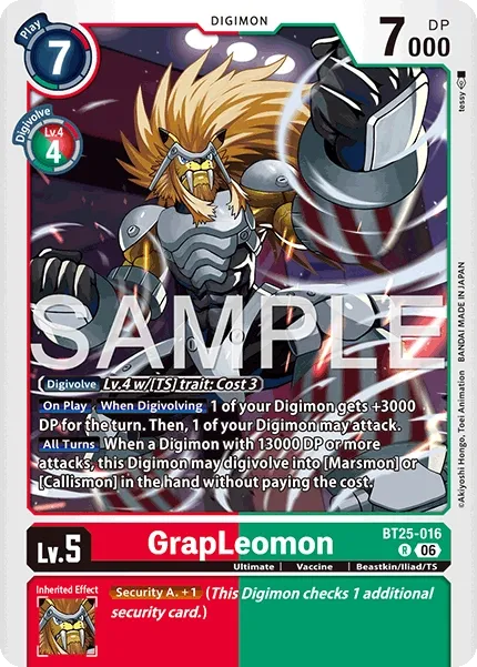 BT25-016 GrapLeomon, Rare