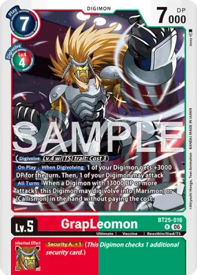 BT25-016 GrapLeomon, Rare