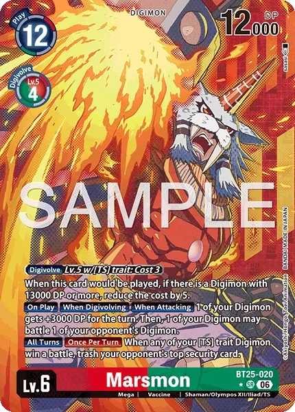 BT25-020 Marsmon, Super Rare, AA