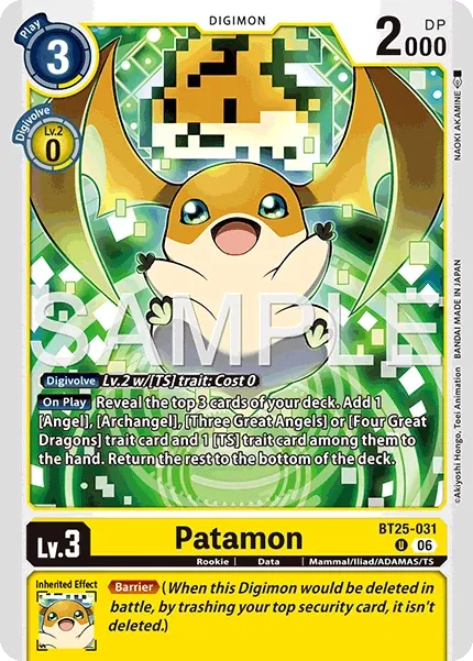 BT25-031 Patamon, Uncommon