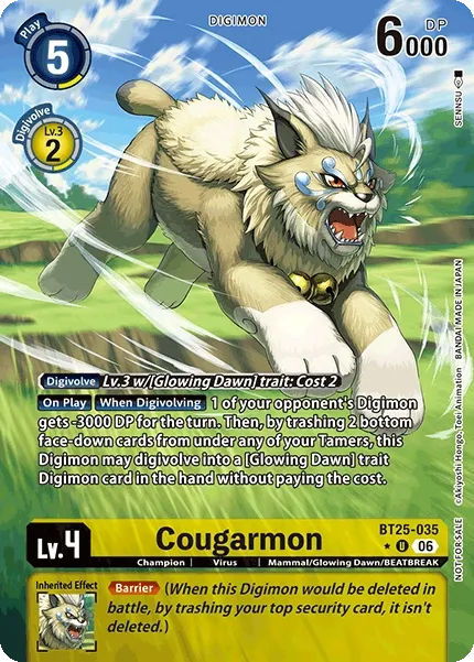 BT25-035 Cougarmon, Uncommon, Box Topper