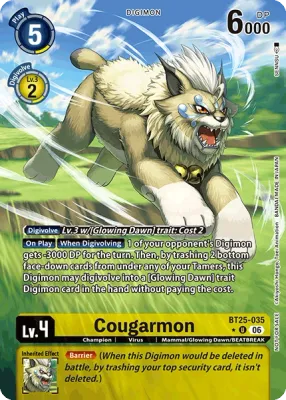 BT25-035 Cougarmon, Uncommon, Box Topper
