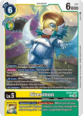 BT25-039 Sirenmon, Rare
