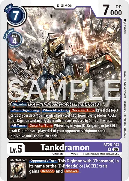 BT25-074 Tankdramon, Rare
