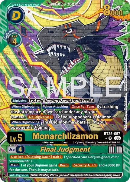 BT25-057 Monarchlizamon/Final Judgement, Ultimate Rare, AA