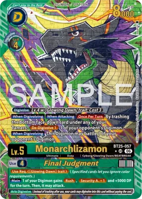 BT25-057 Monarchlizamon/Final Judgement, Ultimate Rare, AA