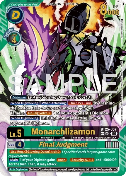 BT25-057 Monarchlizamon/Final Judgement, Ultimate Rare, SP
