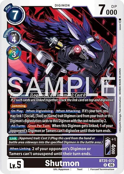 BT25-072 Shutmon, Rare