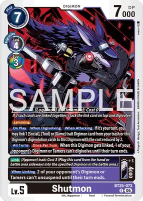 BT25-072 Shutmon, Rare