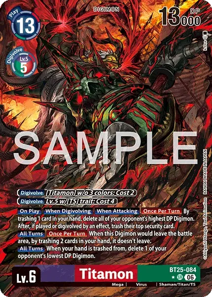 BT25-084 Titamon, Super Rare, AA