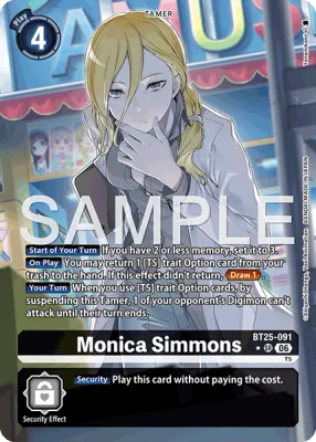 BT25-091 Monica Simmons, Super Rare, AA