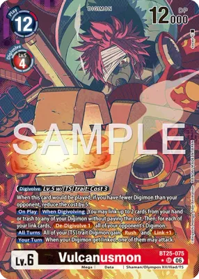 BT25-075 Vulcanusmon, Super Rare, AA