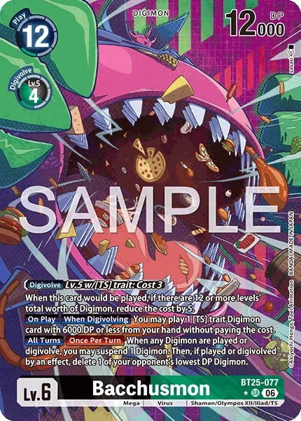 BT25-077 Bacchusmon, Super Rare, AA
