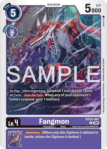 BT25-081 Fangmon, Common