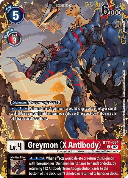 BT11-064 Greymon (X-Antibody), Rare Reprint