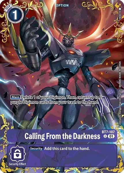 BT7-107 Calling From The Darkness, Rare Reprint