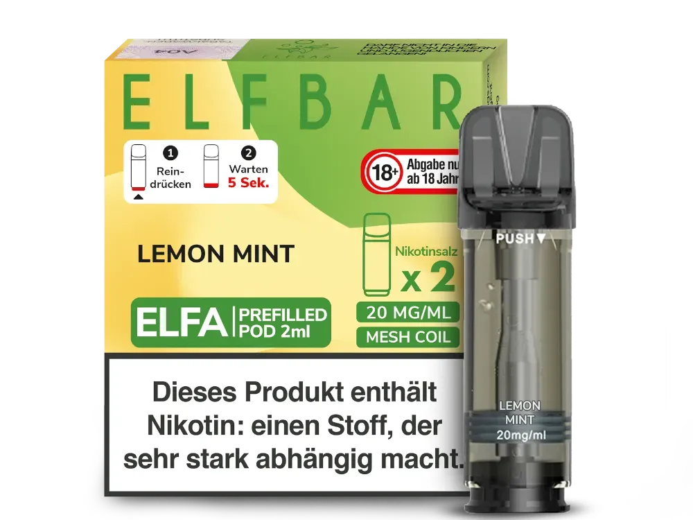 Elfbar Elfa Pod Lemon Mint 20 mg/ml