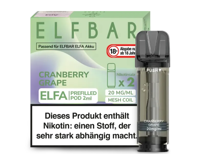 Elfbar Elfa Pod Cranberry Grape 20 mg/m Elfbar Elfa Pod Cranberry Grape 20 mg/m