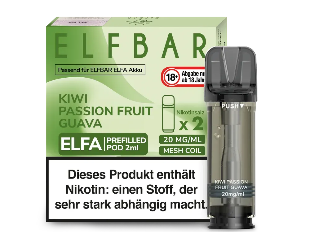 Elfbar Elfa Pod Kiwi Passion Fruit Guava 20 mg/ml