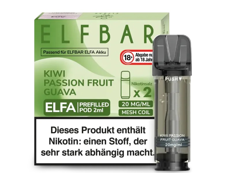 Elfbar Elfa Pod Kiwi Passion Fruit Guava 20 mg/ml Elfbar Elfa Pod Kiwi Passion Fruit Guava 20 mg/ml