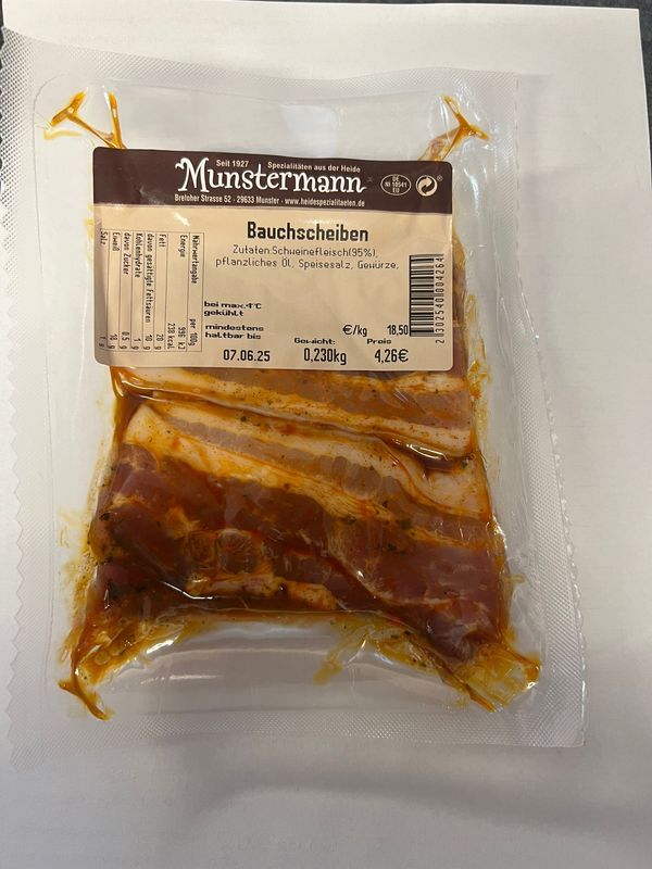 Bauchscheiben vom Schwein 2stk.