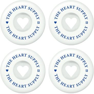 Heart Supply Clean Heart 99A Skateboard Wielen 4-Pack Wit/Blauw 53mm